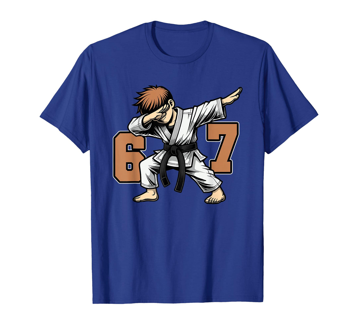 Funny Kids 67 Meme Karate Fan Dabbing Player T-Shirt