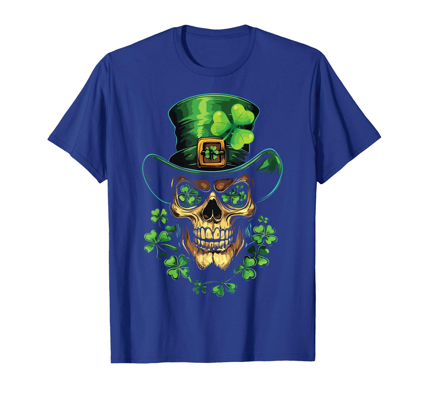 St Patricks Day Cool Leprechaun Skull Graphic T-Shirt