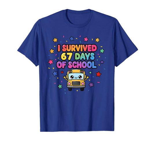 I Survived 67 Days of School Funny Kids Teacher Gifts T-Shirt