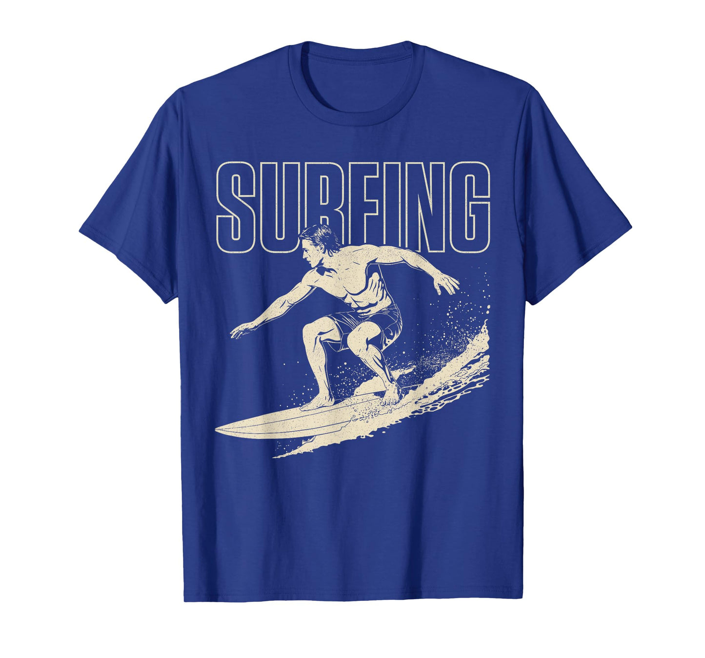 Vintage Surfing Retro Wave Surfer Hawaii Beach Surfboard T-Shirt