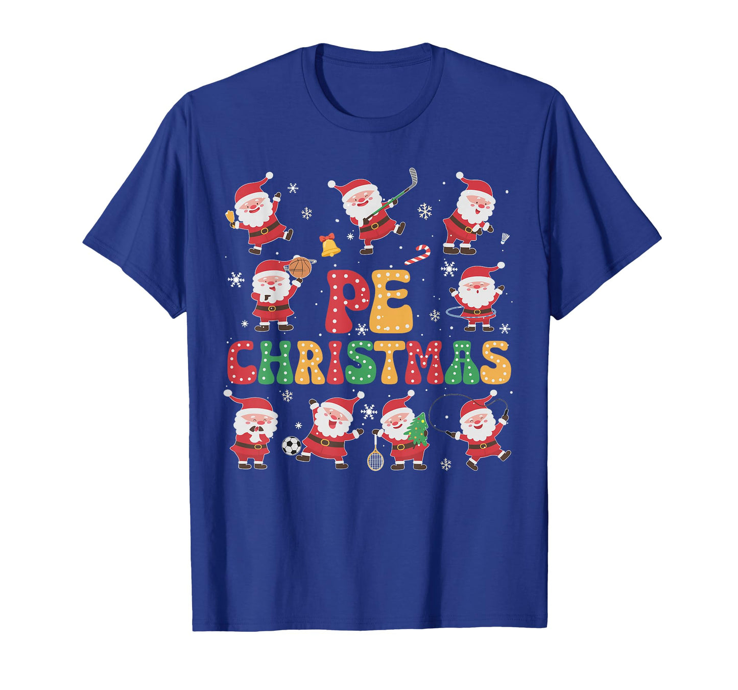 Christmas PE Teacher Xmas Santa Sport Physical Education T-Shirt