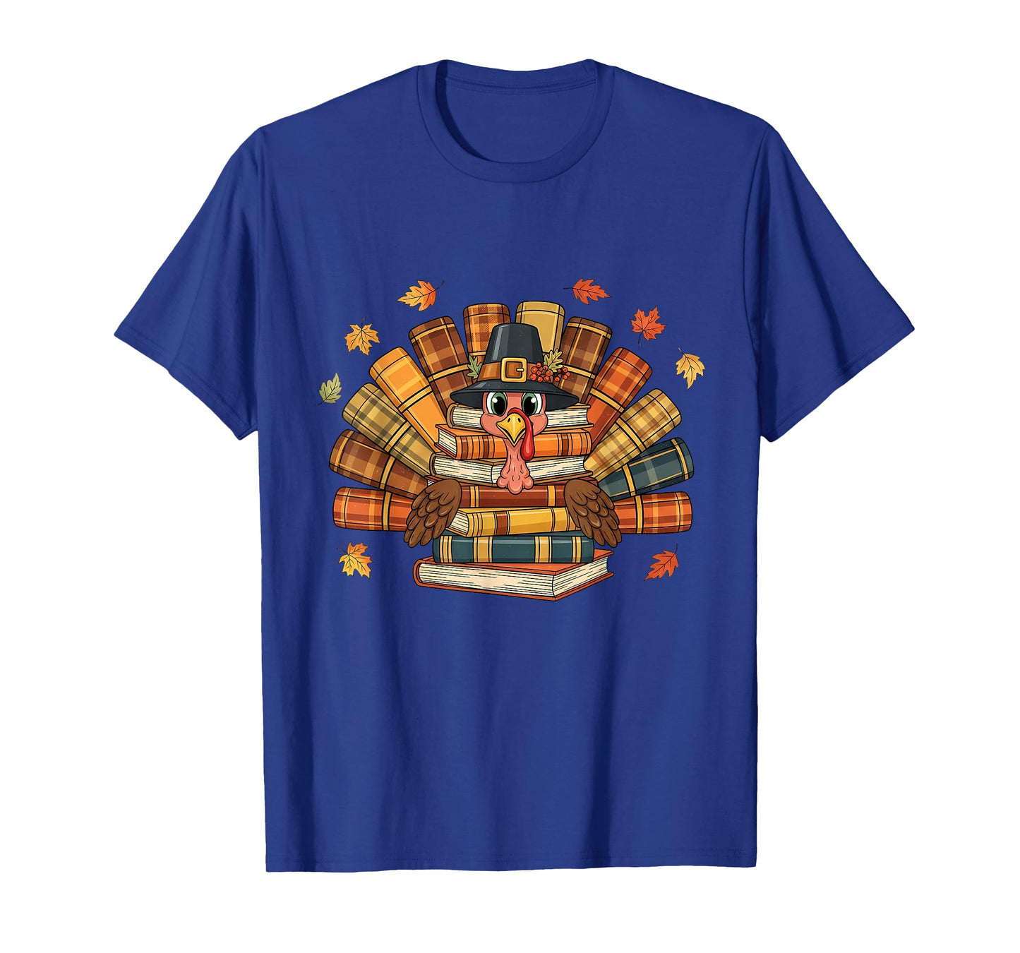 Turkey Books Funny Read Thanksgiving Teacher Fall Men Women T-Shirt