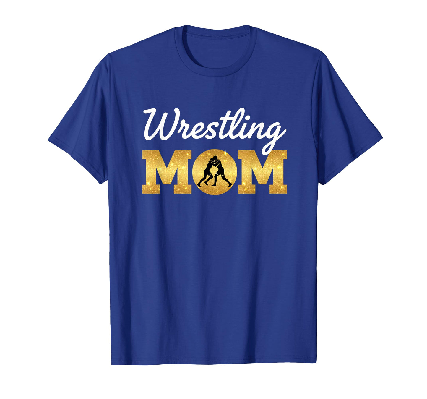 Wrestling Mom - MOM Wrestling Silhouette Design T-Shirt