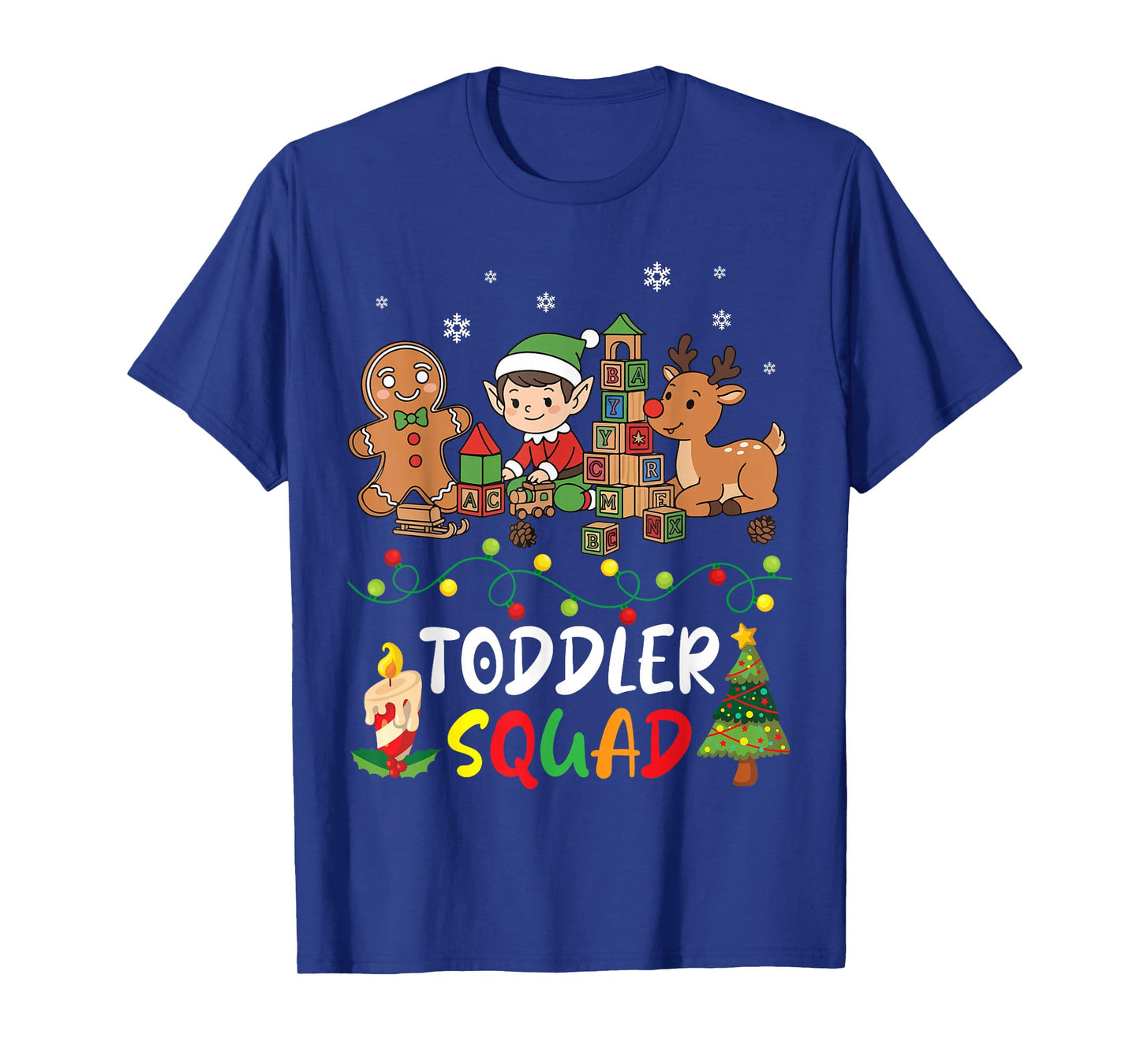 Toddler Squad Elf Reindeer Students Merry Christmas Teacher T-Shirt