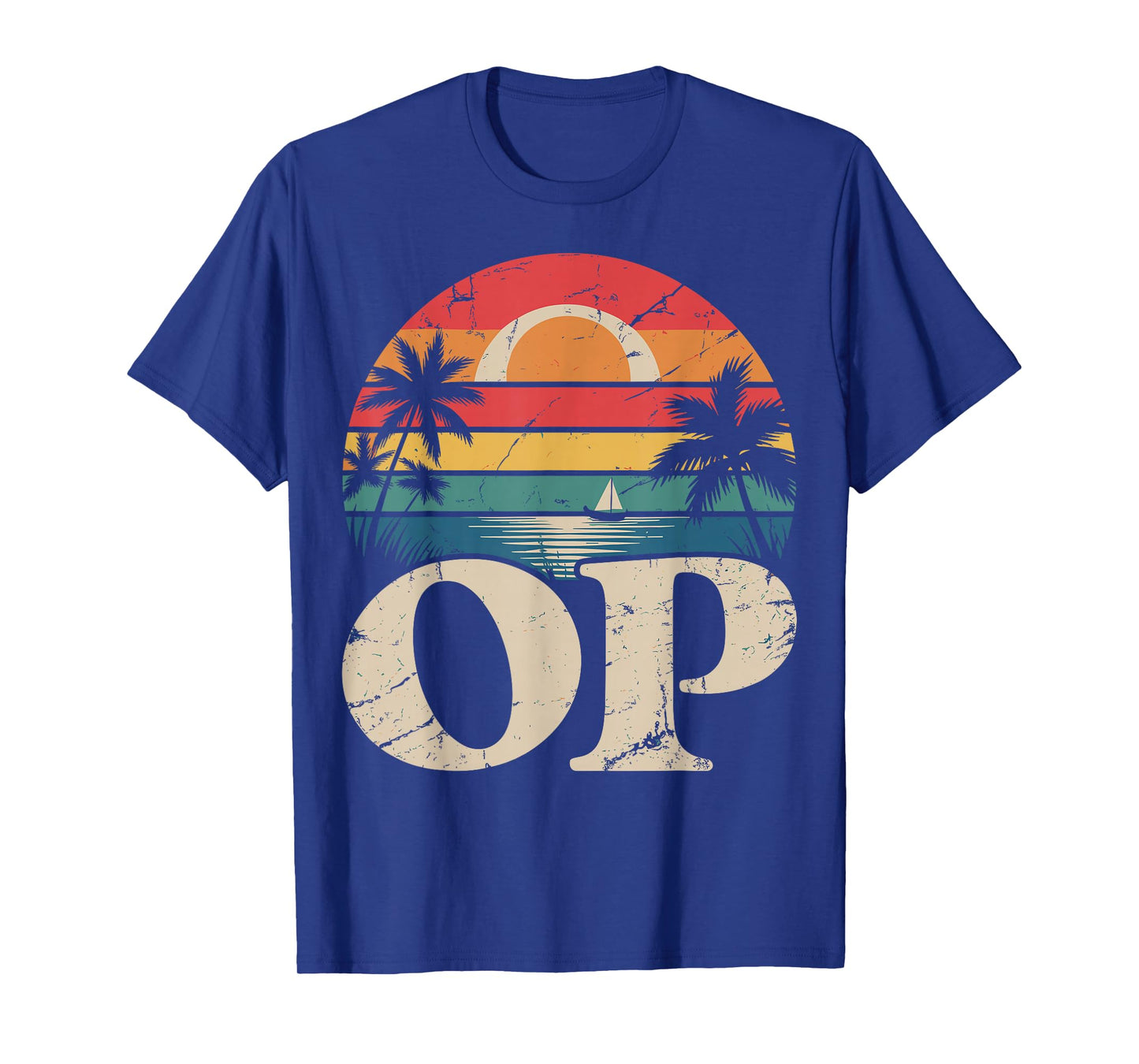Op Ocean Vintage Pacific Beach Sun Palm Trees Retro T-Shirt