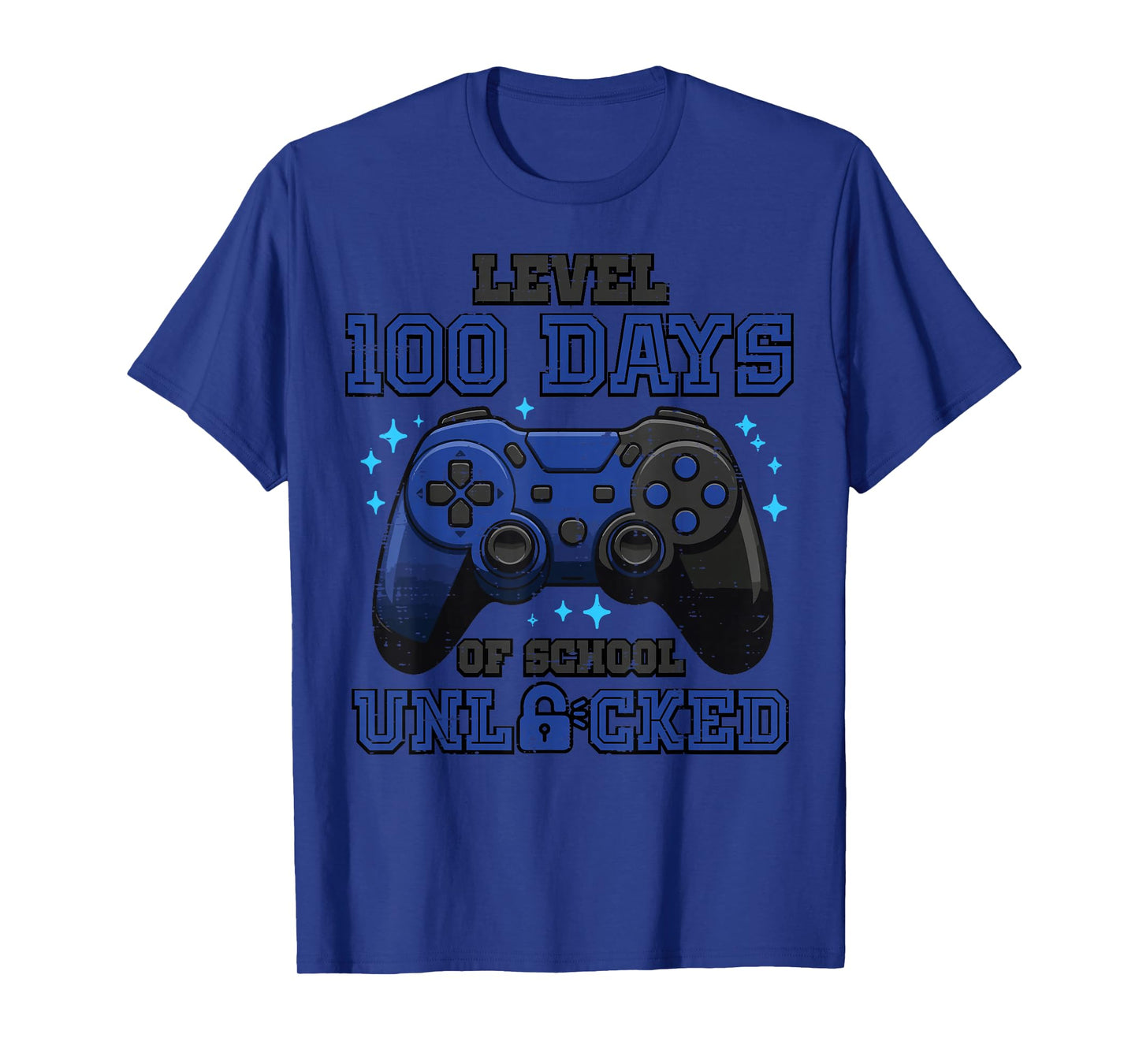 Level 100 Days of School Unlocked Gamer 100th Day Boys Kids T-Shirt