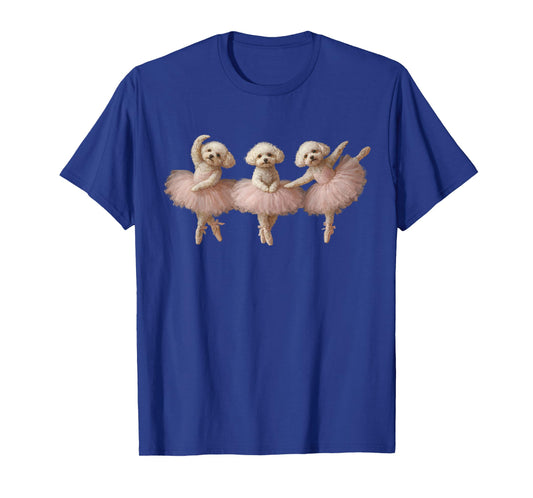 Dog Poodle Ballet Dancer Mom Ballerina Teacher Cute Puppy T-Shirt