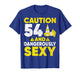Caution 54 and Dangerously Sexy 54 Years Old Birthday Party T-Shirt