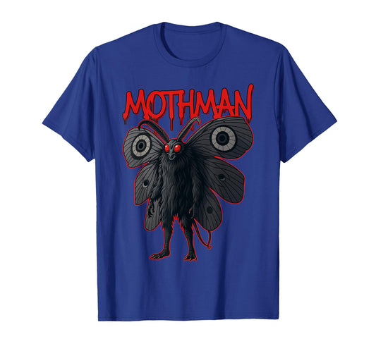 Mothman Cryptid Art Red Eyes Urban Legend Horror Halloween T-Shirt