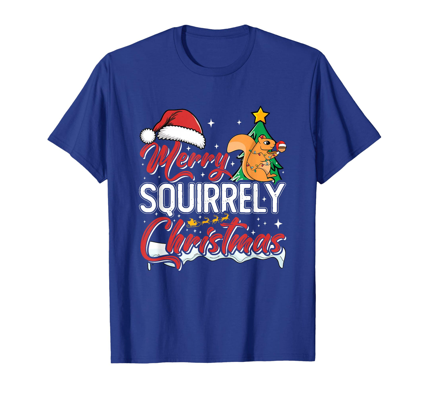 Squirrel Lover Xmas Rodent Animal Funny Christmas Squirrel T-Shirt