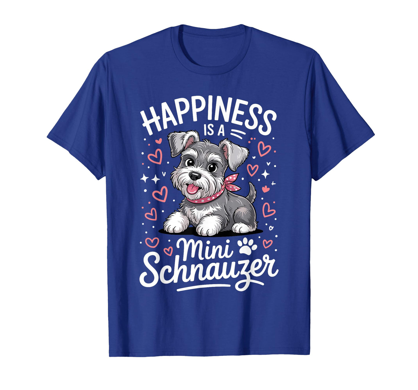 Funny Schnauzer Art for Men Women Kids Mini Schnauzer Lover T-Shirt