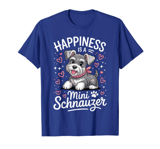 Funny Schnauzer Art for Men Women Kids Mini Schnauzer Lover T-Shirt