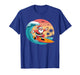 Funny Surfing Santa Claus Vintage Christmas Design T-Shirt
