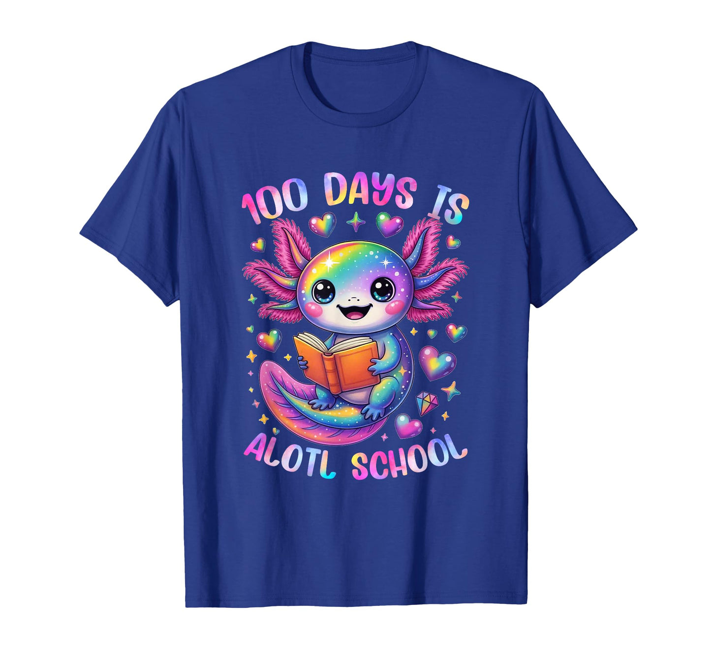 100 Days is Alotl School Axolotl Lover 100th Day of School T-Shirt