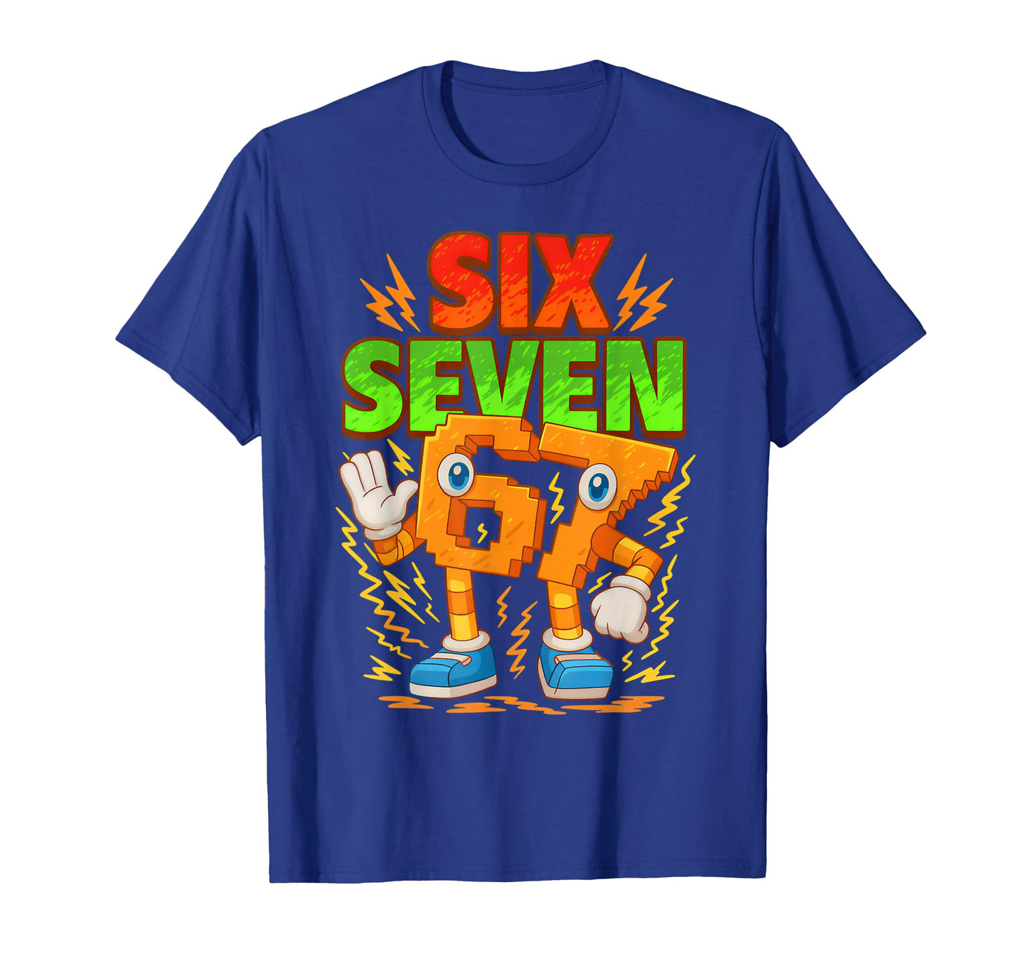 Kids Funny Meme 67 Number Six 6 and Seven 7 Italian Brainrot T-Shirt