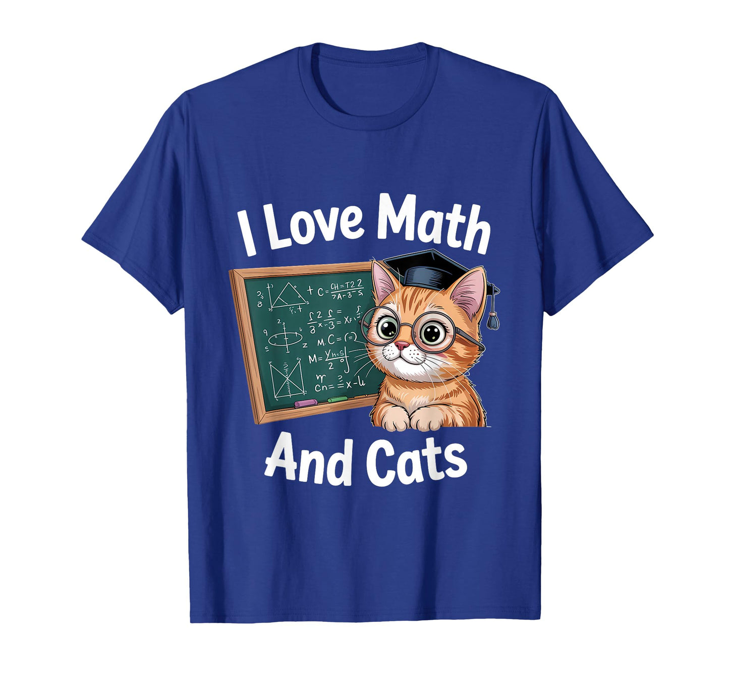 Math Cat Lover Funny Math Teacher I Love Math and Cats T-Shirt