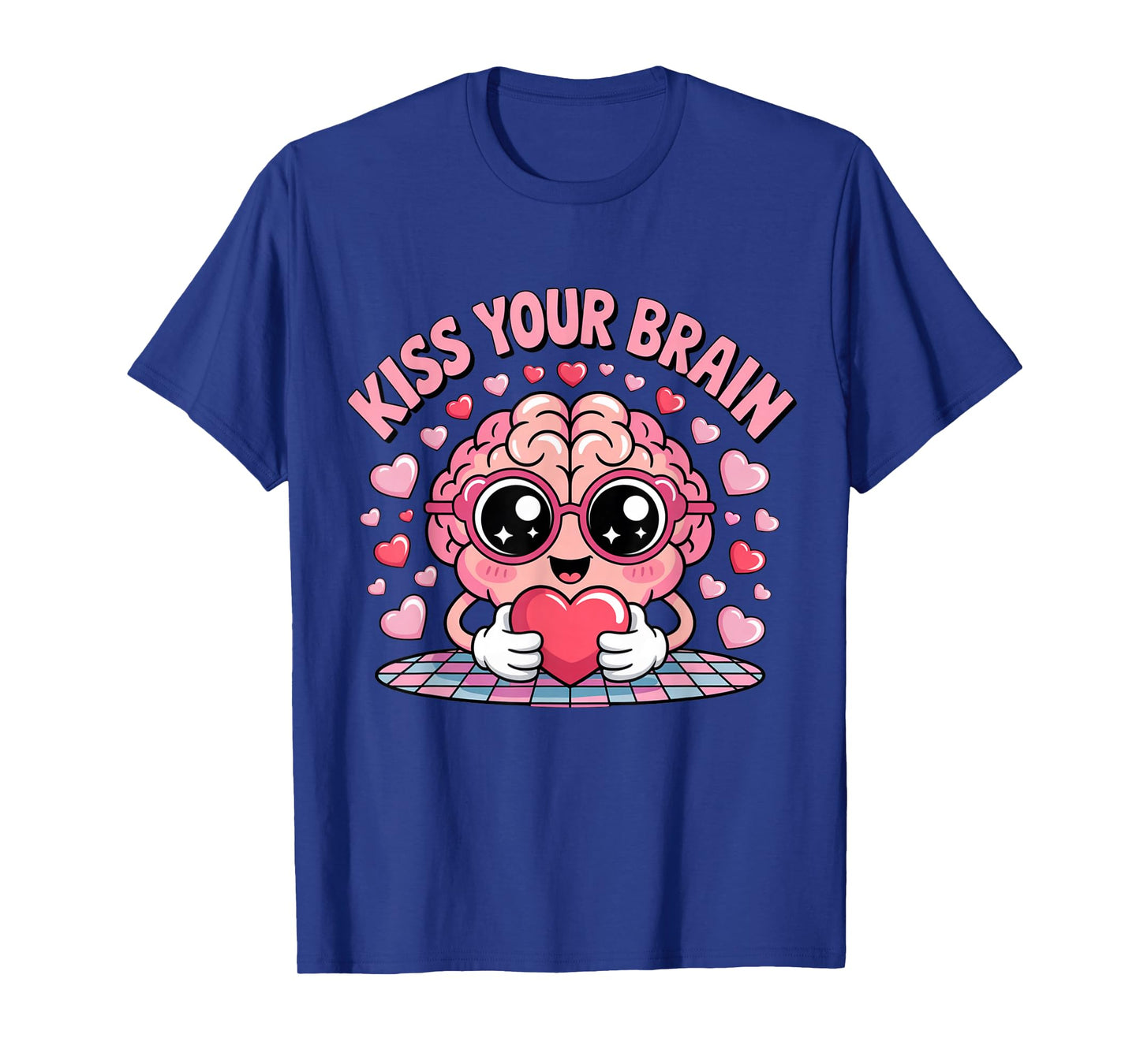 Kiss Your Brain Cute Valentine Teacher Squad Design T-Shirt