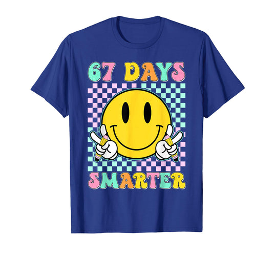 67th Day of School Shirt 67 Days Smarter Teacher Boys Girls T-Shirt