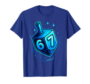 Hanukkah 67 Six Seven Meme Dreidel Menorah Chanukah Boy Kids T-Shirt