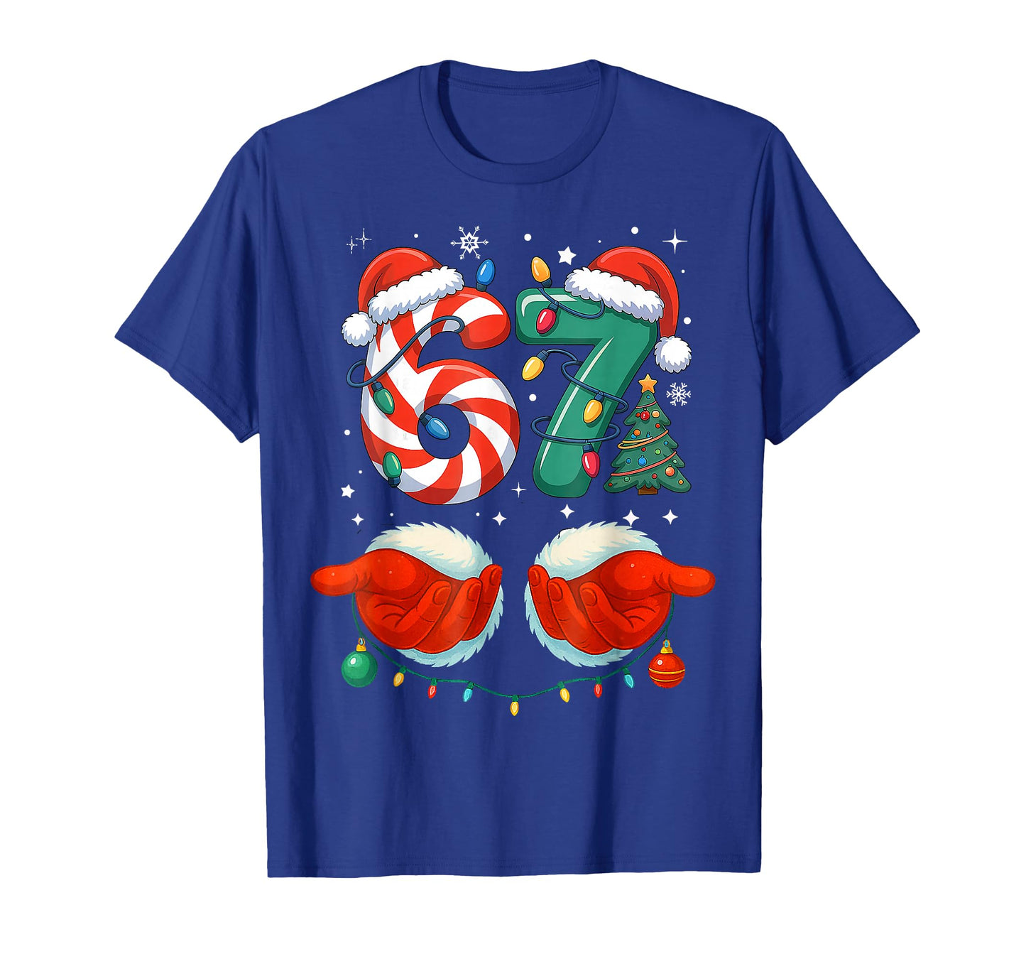 Six Seven 6 7 67 Christmas Funny T-Shirt