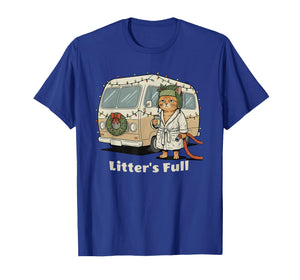 Litter's Full Christmas Cat, Funny Christmas Kitty Vacation T-Shirt