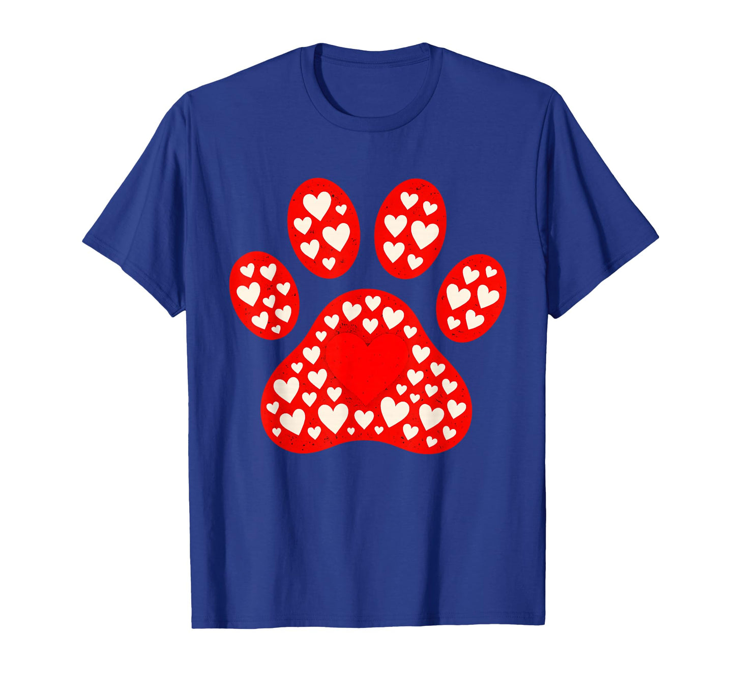 Paw Print Heart Pattern Valentines Day Cute Dog Puppy Love T-Shirt
