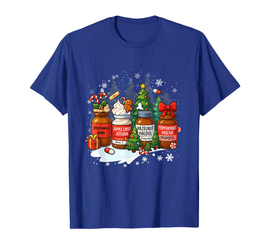 Nurse Medical Propofol Ativan Haldo Christmas Healthcare T-Shirt