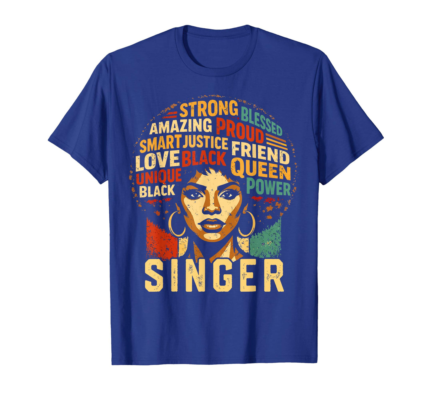 Singer Black History Month Powerful Black Pride Art Design T-Shirt