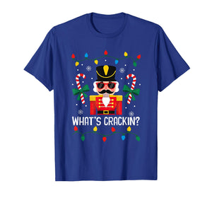 What's Crackin Nutcracker Christmas Candy Cane Coquette Bow T-Shirt