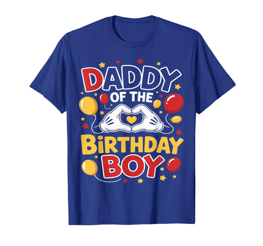 Daddy of The Birthday Boy Shirt Matching Dad Son Family Bday T-Shirt