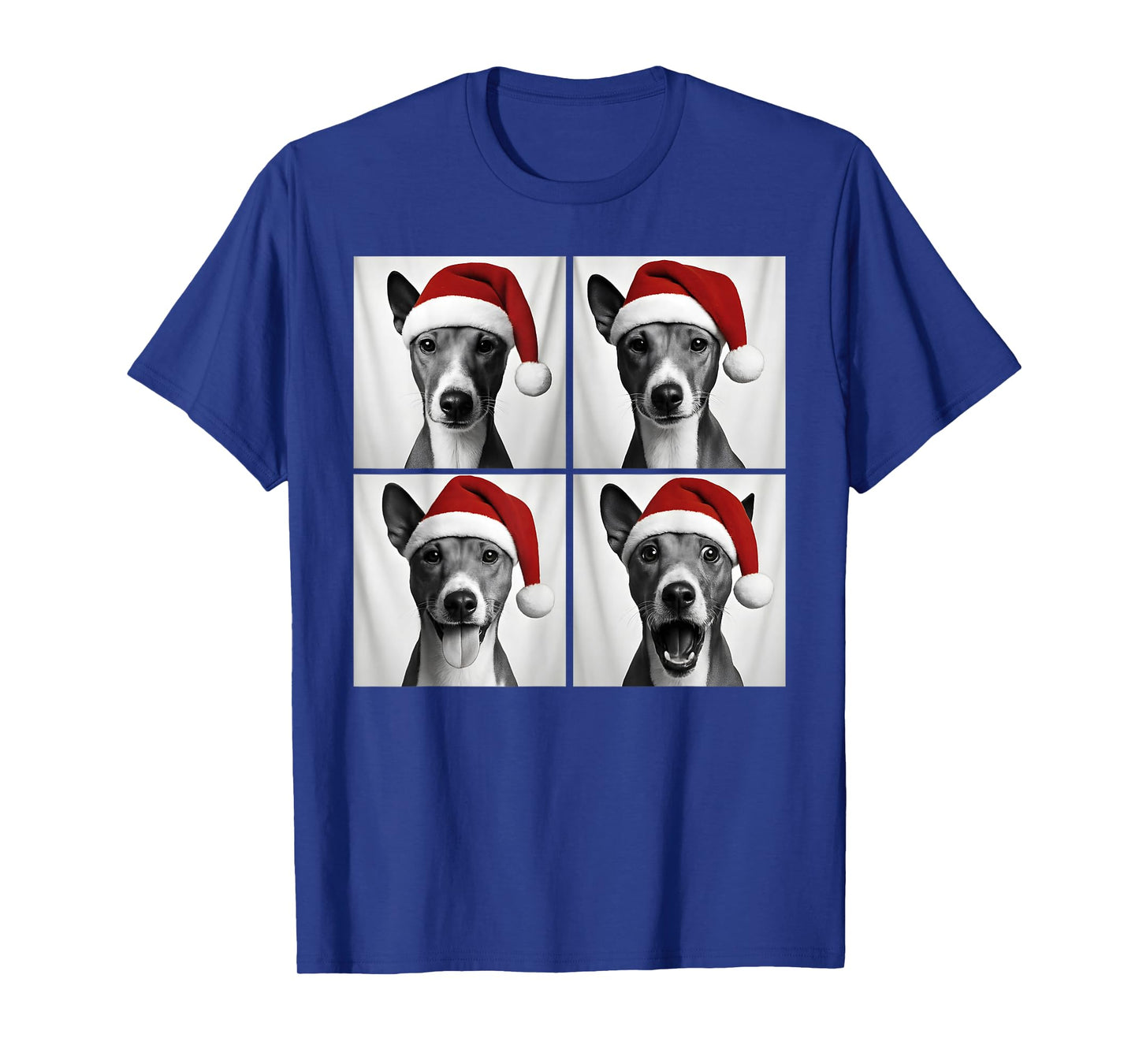 Funny Christmas Basenji Santa Dog Lover Photo Booth T-Shirt