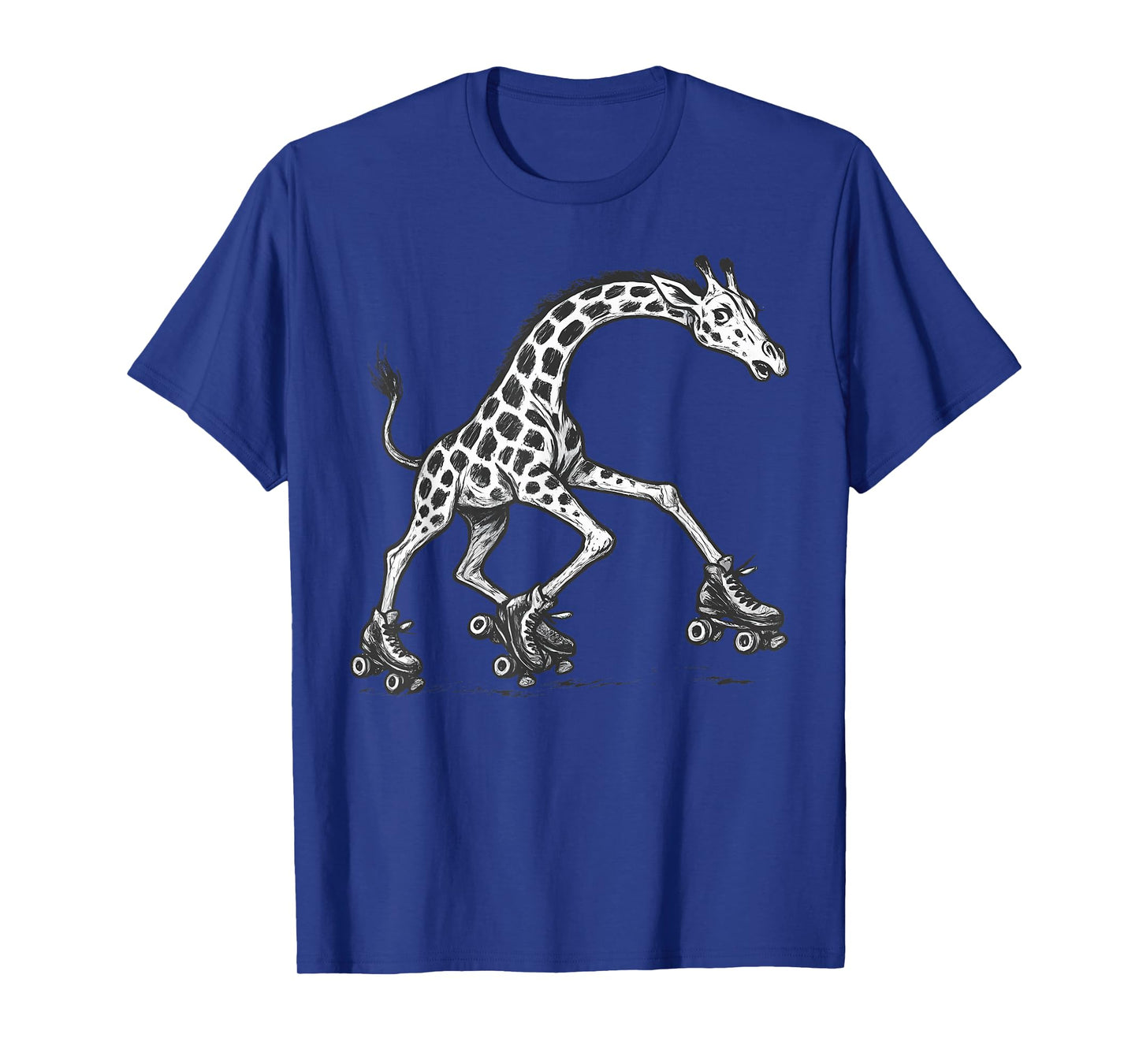Vintage Giraffe Skating Roller Skates Funny Sport Lover T-Shirt