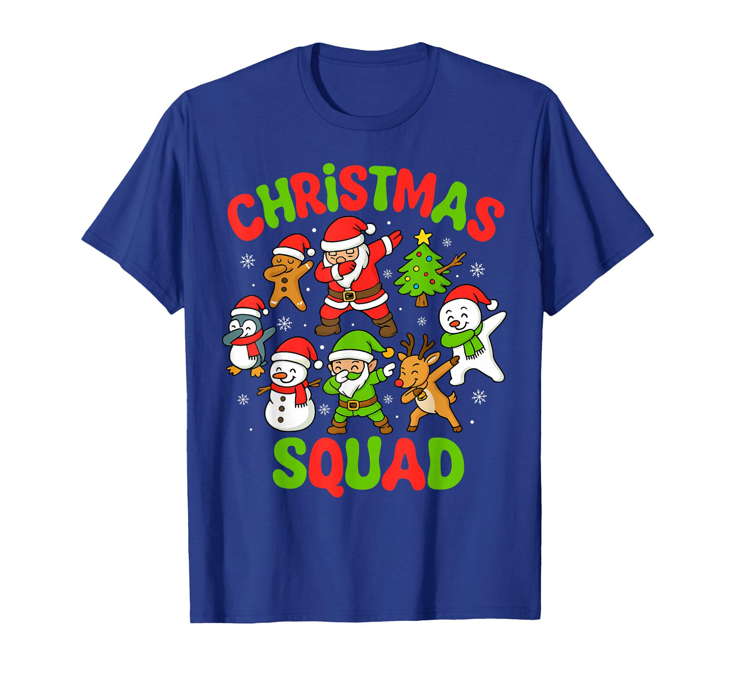 Christmas Squad Dabbing Santa for Family Youth Boys Coworker T-Shirt