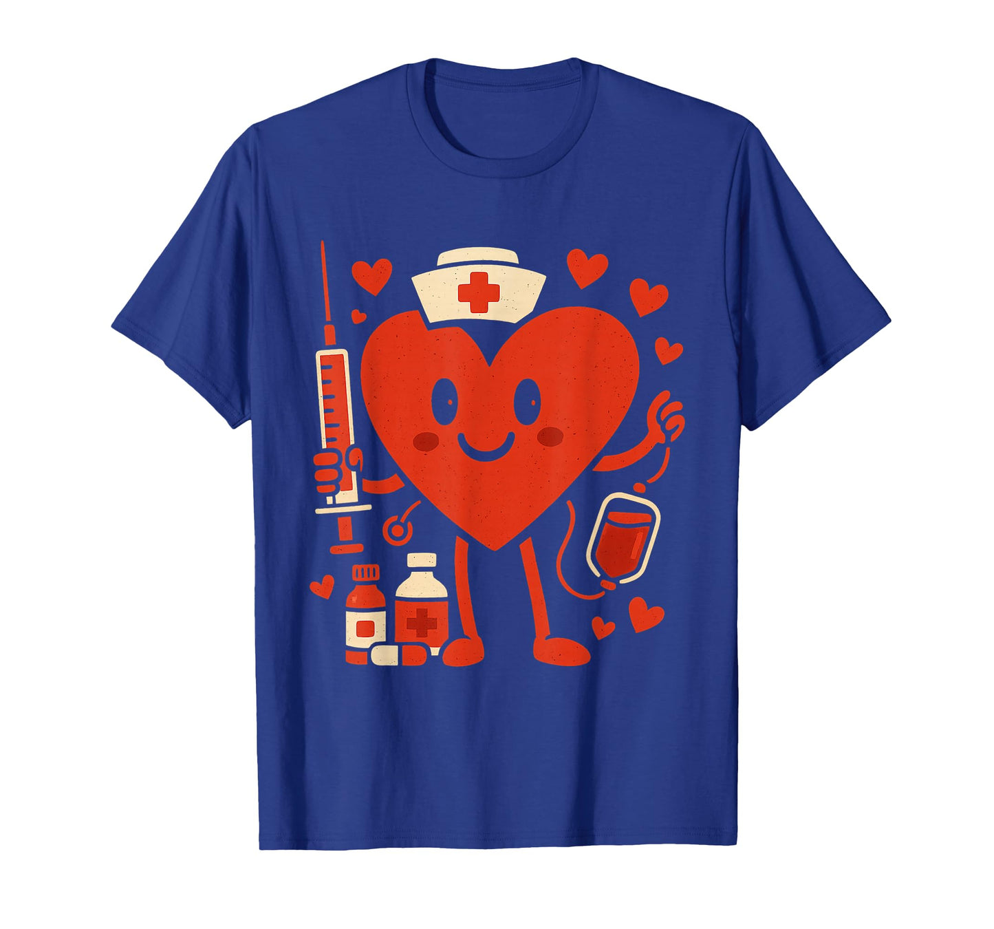 Valentines Day Nurse Heart Funny Nursing Scrub Top Rn Women T-Shirt