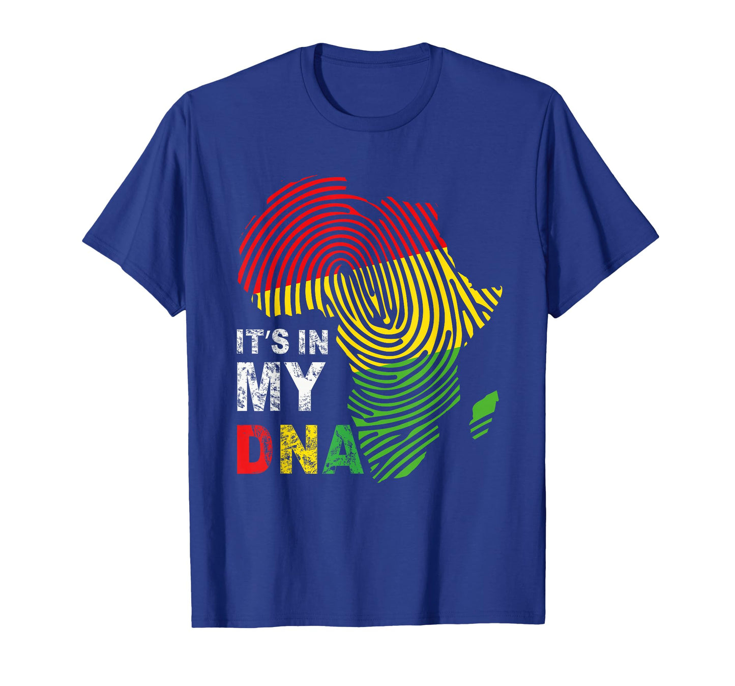 It's in My DNA Pan African Fingerprint Black History Month T-Shirt