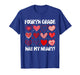 Funny Valentine Teacher Fourth Grade Has My Heart Men Women T-Shirt