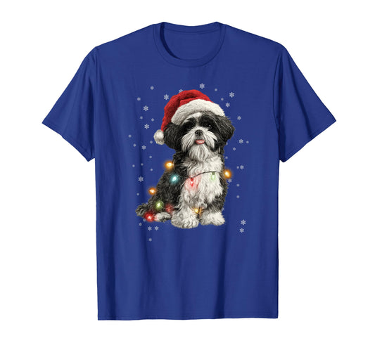 Christmas Dog Shih Tzu Santa Xmas Women Men Kids T-Shirt