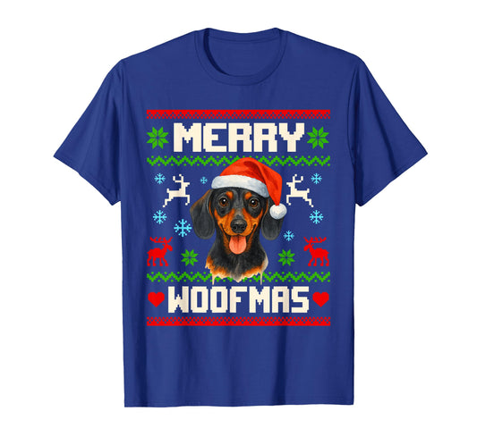 Dachshund Dog Christmas Ugly Sweater Pet Dog Lover Xmas T-Shirt
