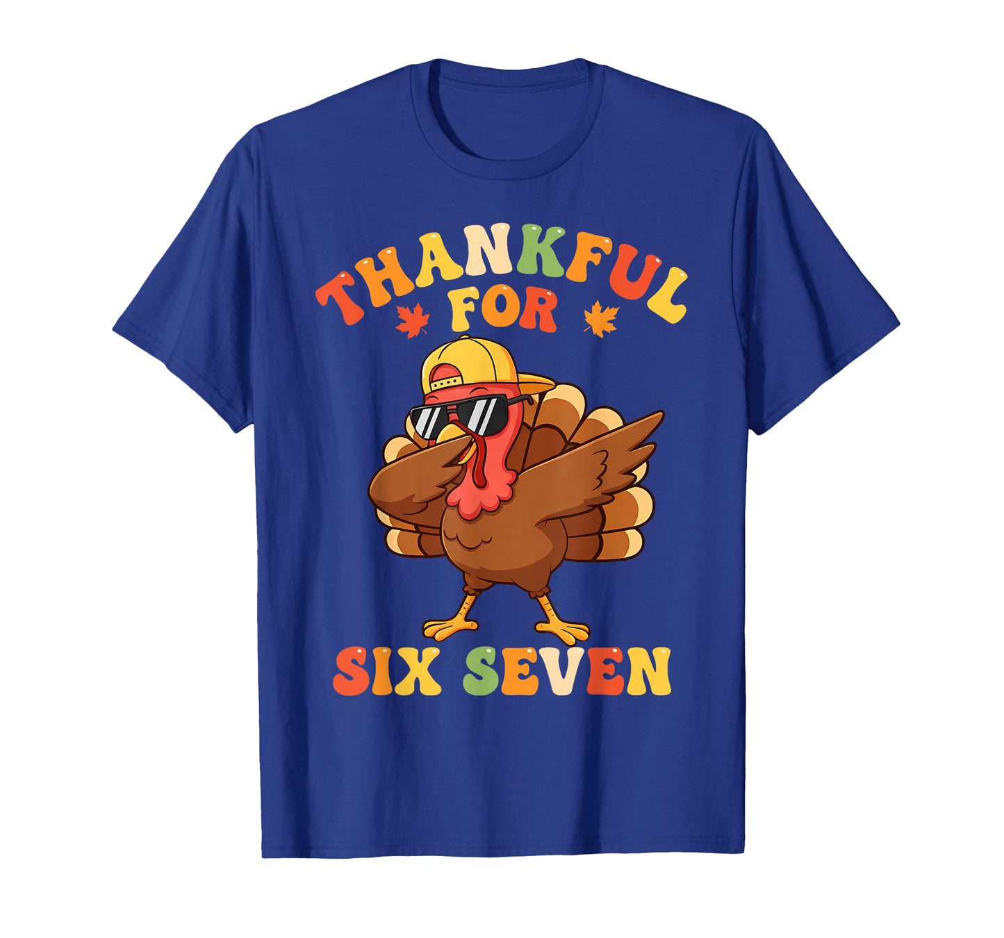Thankful for Six Seven 6 7 Meme Thanksgiving Turkey Boys T-Shirt