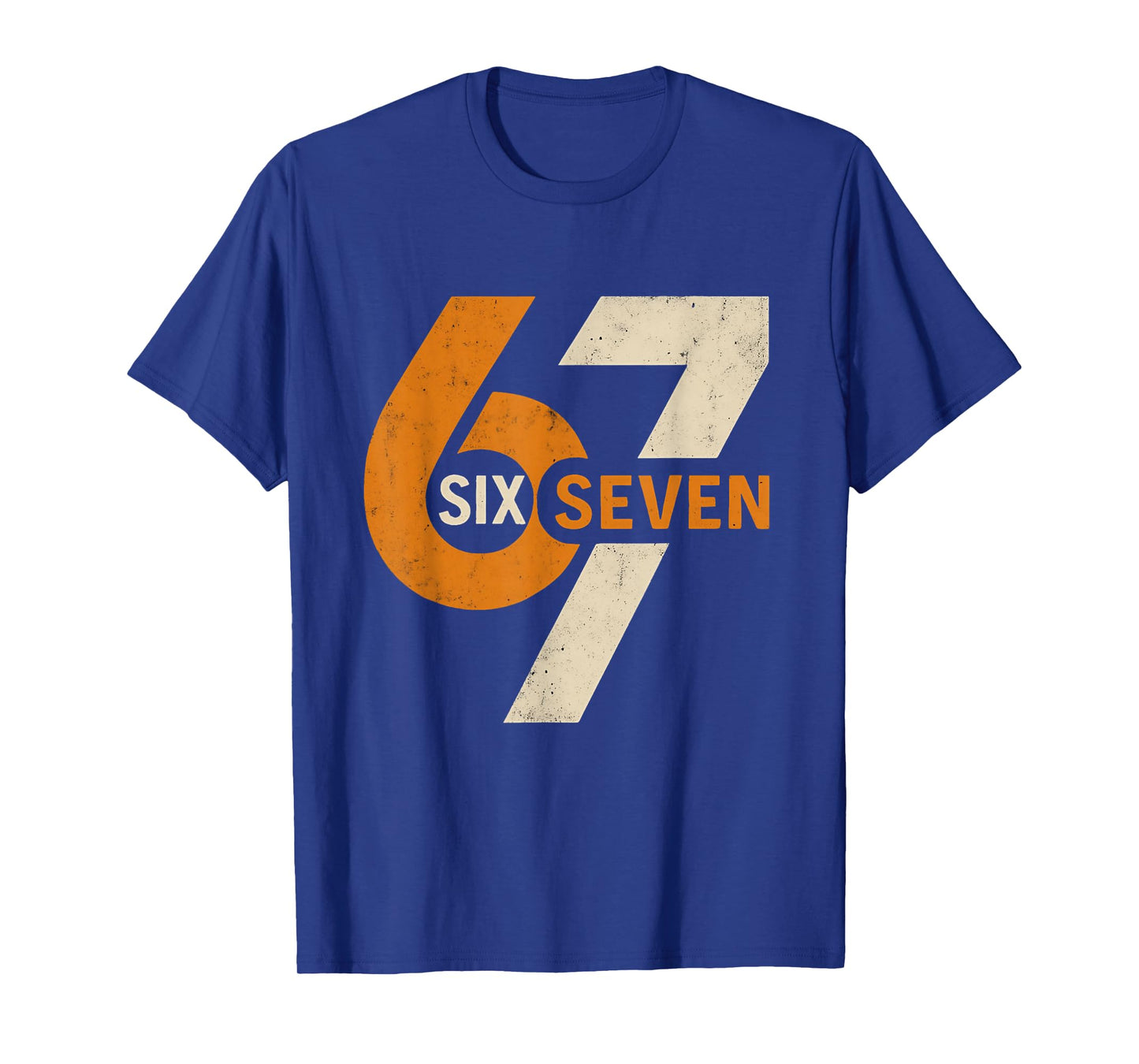 Vintage 67 Six Seven 6 7 Number Retro 67 Meme T-Shirt