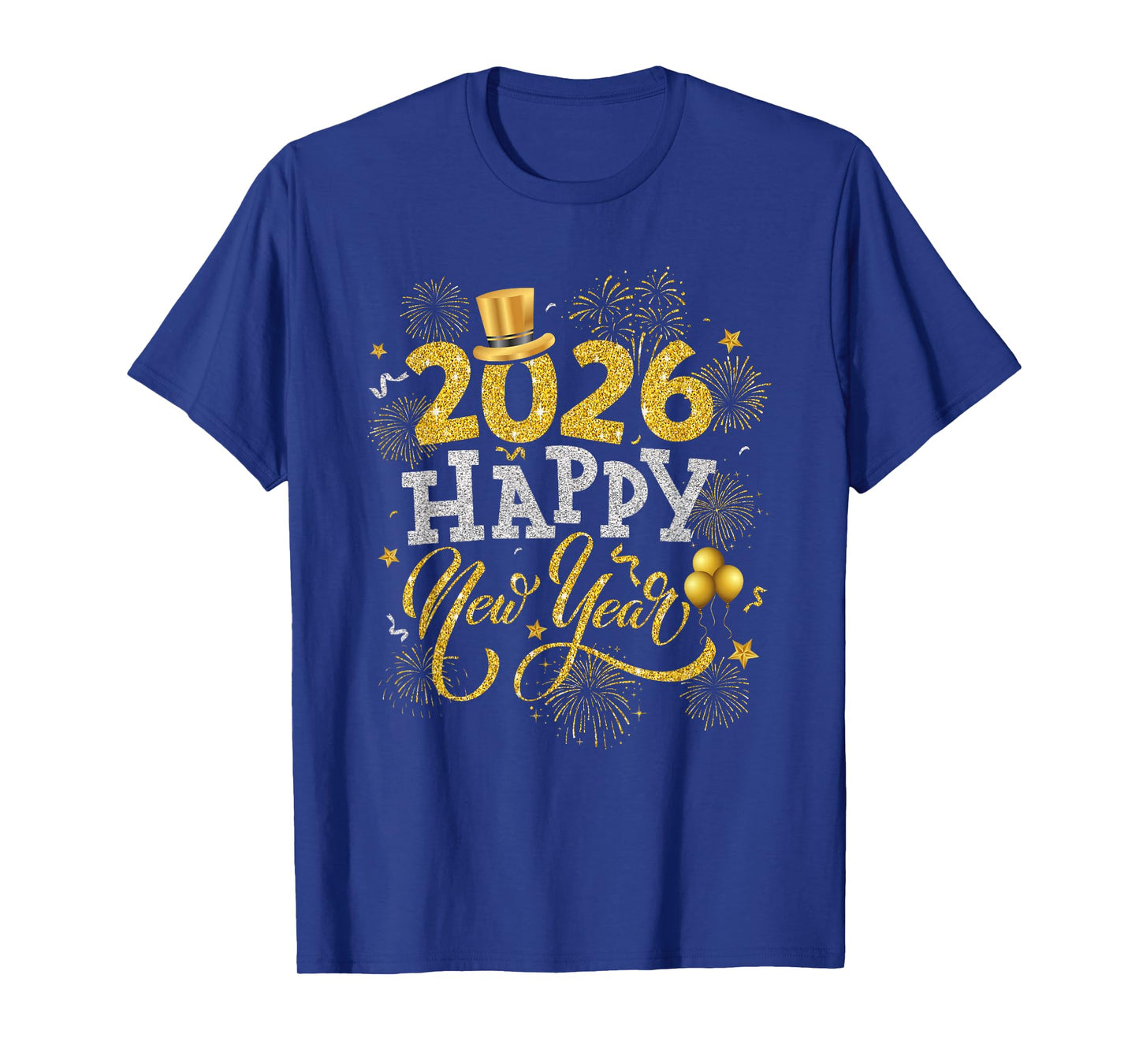 Happy New Year Party 2026 Fireworks Family Matching Costume T-Shirt