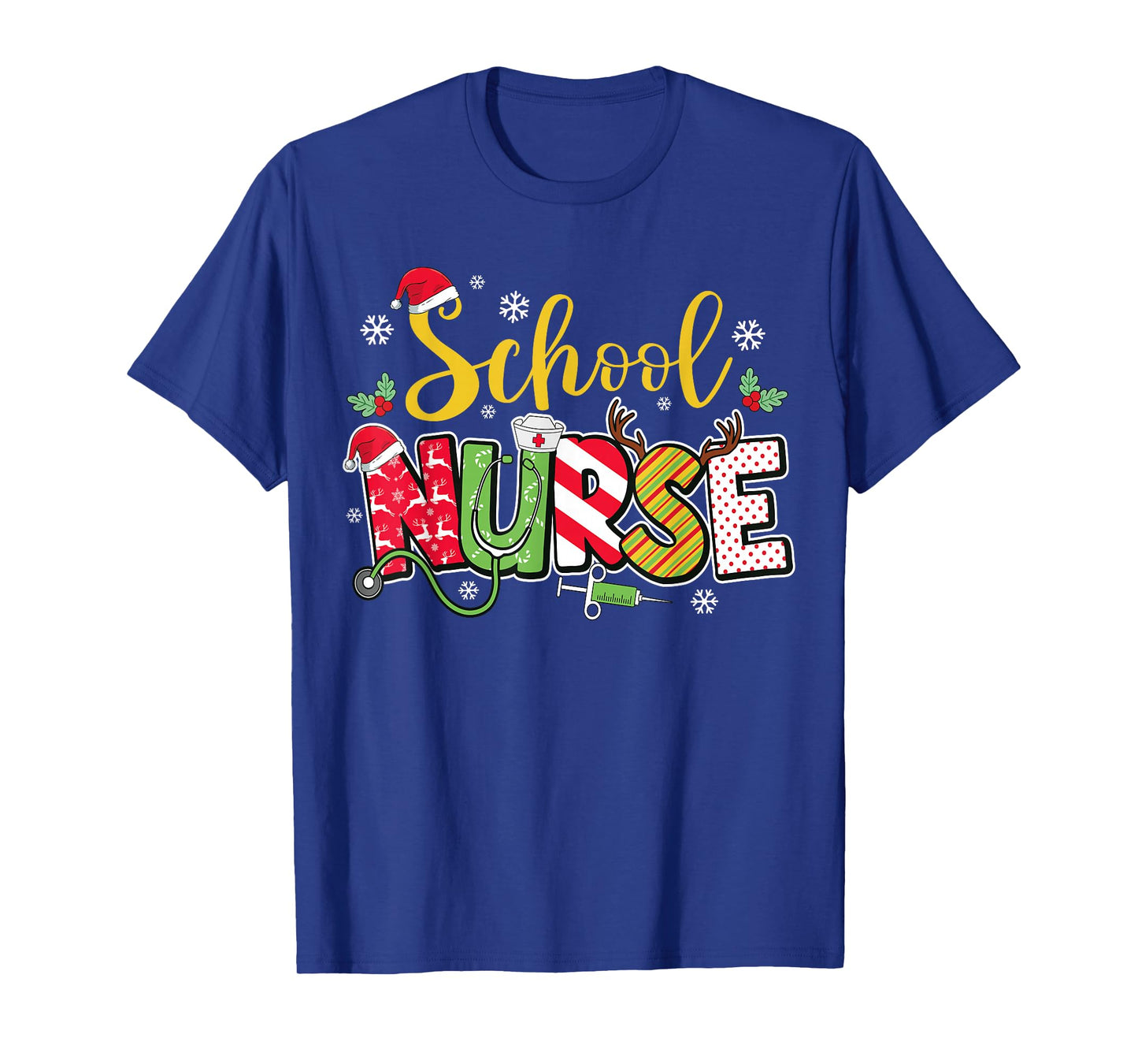 School Nurse Christmas Cute Xmas Nursing Holiday T-Shirt