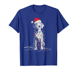 Funny Dalmatian Christmas Graphics Dog Lights Lover Owner T-Shirt