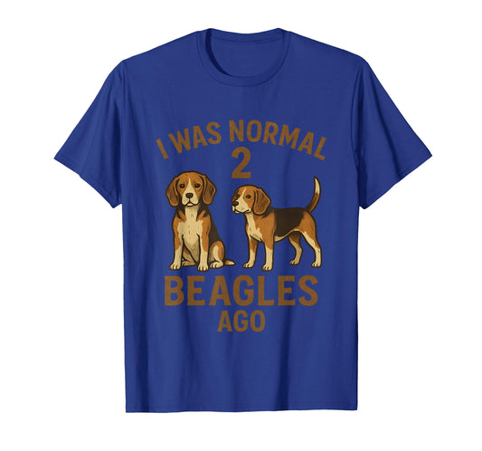 I was Normal 2 Beagles Ago Funny Vintage Beagle Dog Owners T-Shirt