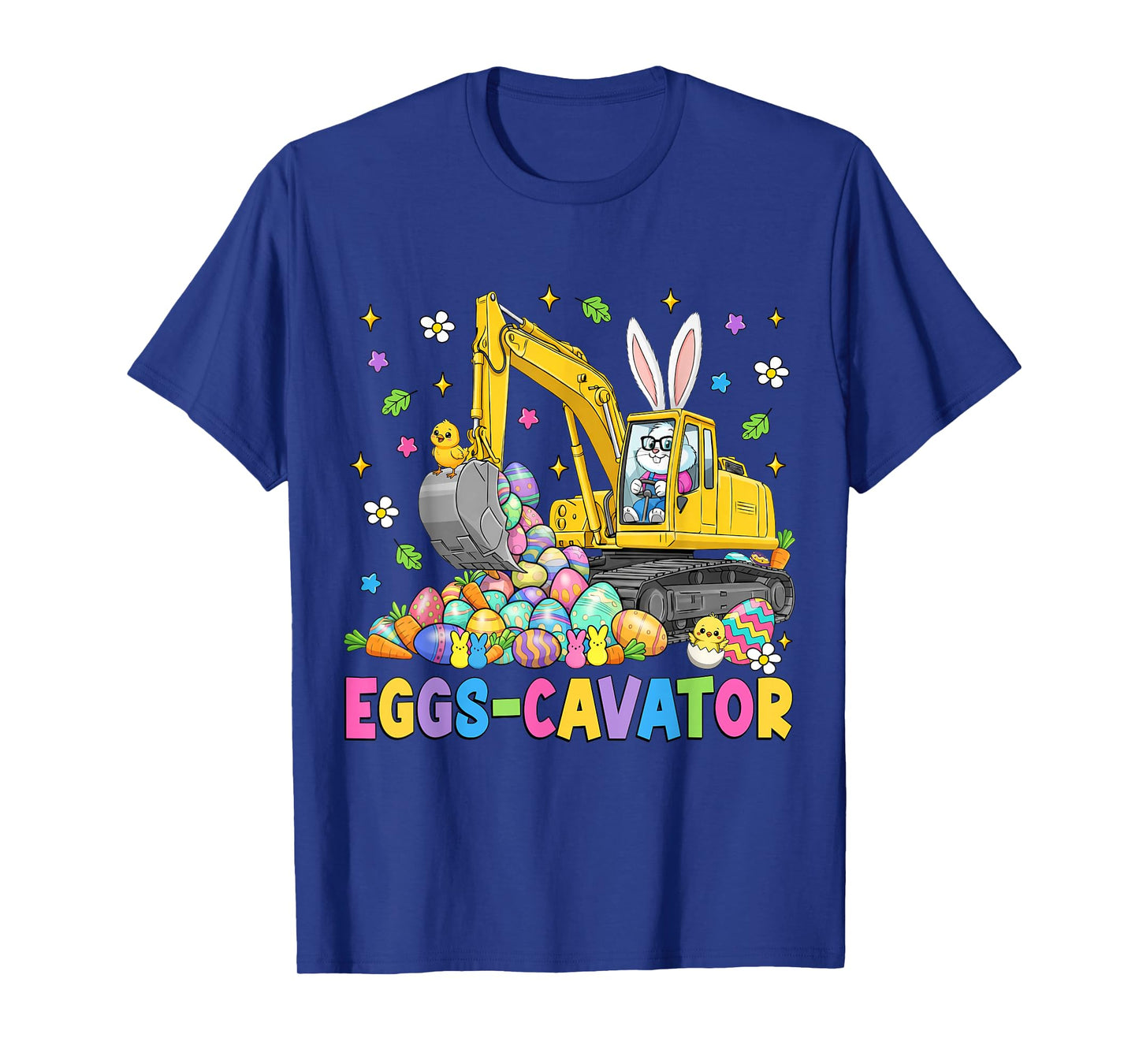 Funny Eggs Cavator Easter Bunny Excavator Boys Kids Toddler T-Shirt