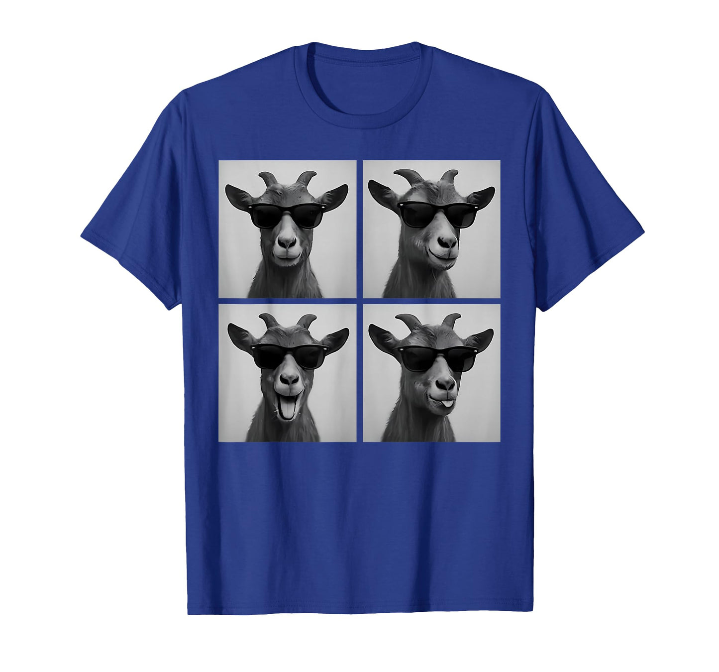 Funny Goat Face Photobooth Cool Goat Selfie with Sunglasses T-Shirt