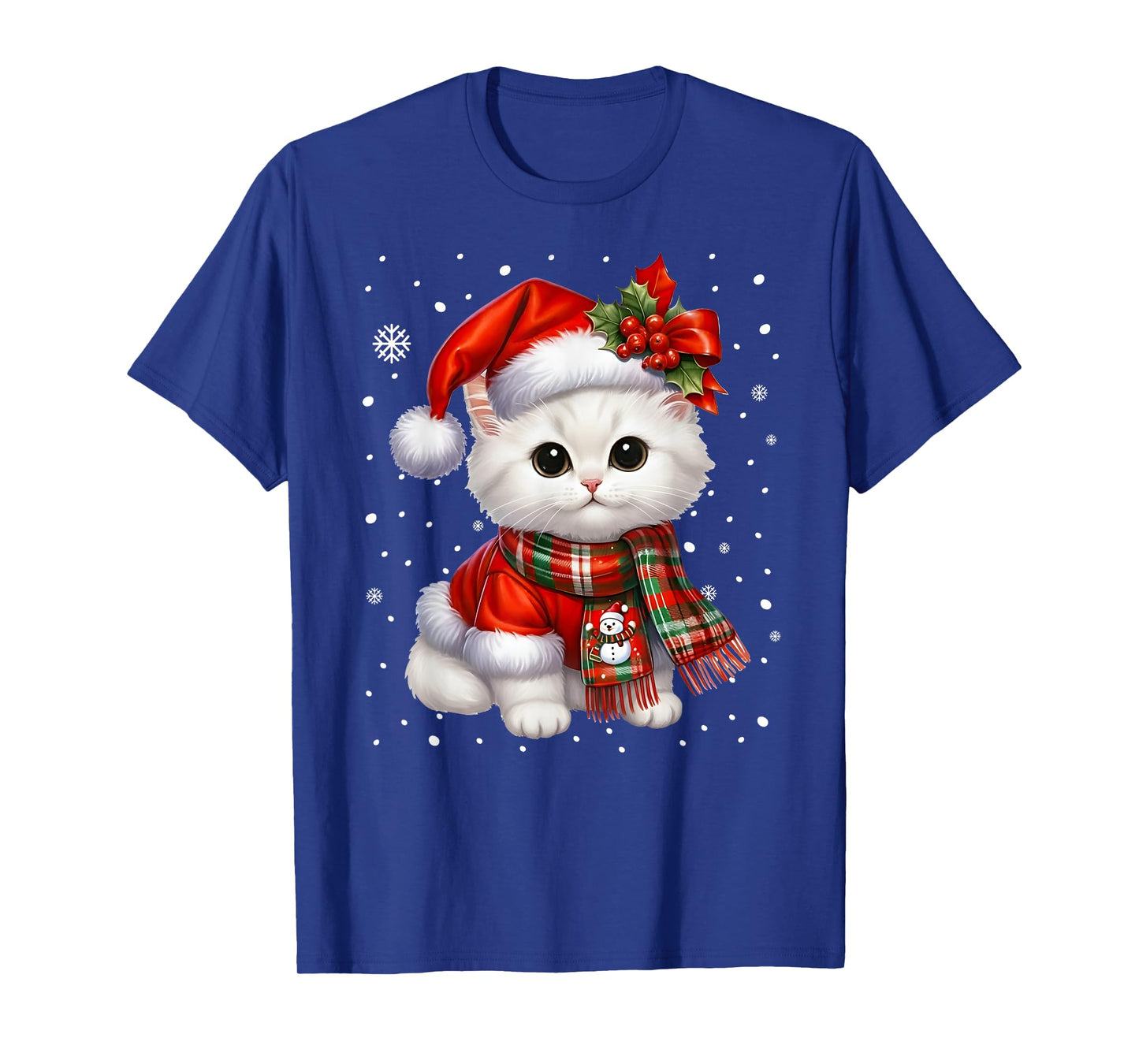 Cat Christmas Kitten Meowy Cat Lover Xmas T-Shirt