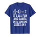 Square Root Minus Four Fun and Games Loses an i Funny Math T-Shirt