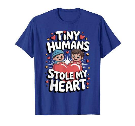 Tiny Humans Stole My Heart Cute Love T-Shirt
