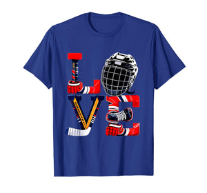 Valentines Day Love Ice Hockey Items Men Boys Kids Teens T-Shirt